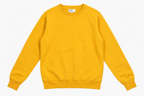 Cotton Crewneck Sweatshirt Mustard Yellow