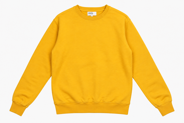 Cotton Crewneck Sweatshirt Mustard Yellow