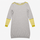 Dress Jumper Fine Knit Grey Striped