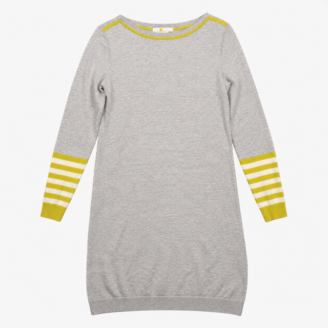 Dress Jumper Fine Knit Grey Striped