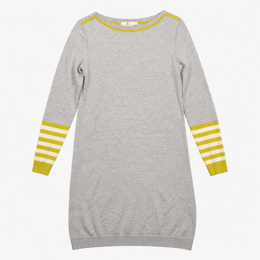 Dress Jumper Fine Knit Grey Striped