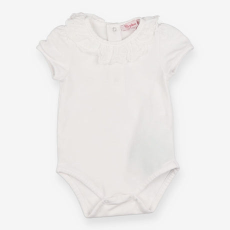 White bodysuit frill collar