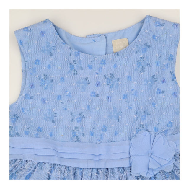 Party Dress Light Blue Layered Tulle Overlay