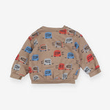 Sweater brown bus beep beep