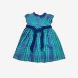 Blue and Green Festive Tartan Dress