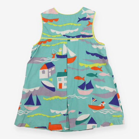 Dress Woven Sleeveless Green Fishing Village