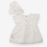 Dress Cream with Brown buttons and Bloomers