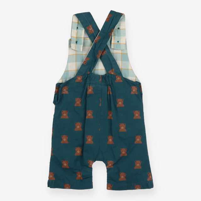 Dungarees green with bears