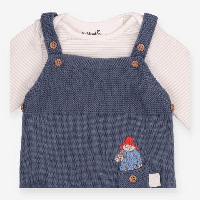 Dungarees Knit Blue with Bodysuit Paddington