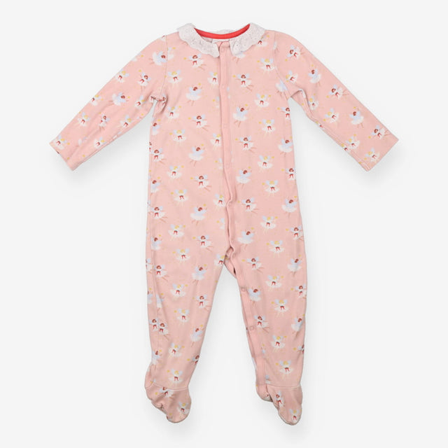 Pink fairy collared sleepsuit