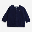 Cardigan Navy Knit Zip Up