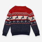 Red and Blue Reindeer Knit sweater