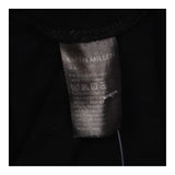 Top Black Mesh Long Sleeve Mock Neck Twist Front
