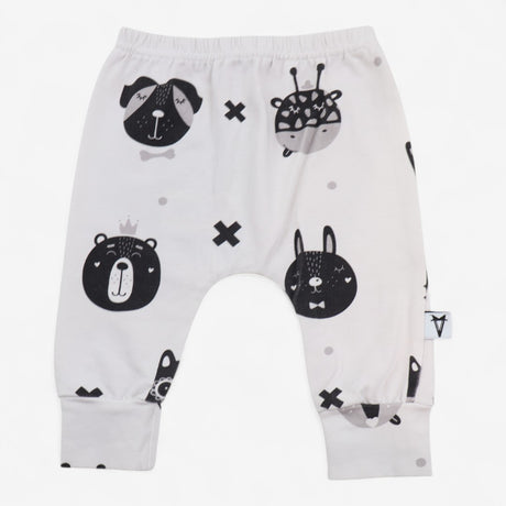 Leggings Mr Wolf Cream with Animal Faces