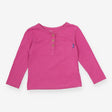 T-shirt long sleeve pink with wooden buttons