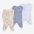 Sleepsuits Blue and Cream Aeroplanes 3-Pack
