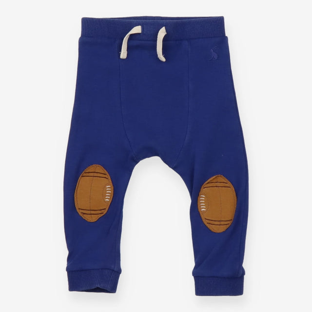 Joggers blue Rugby ball knees