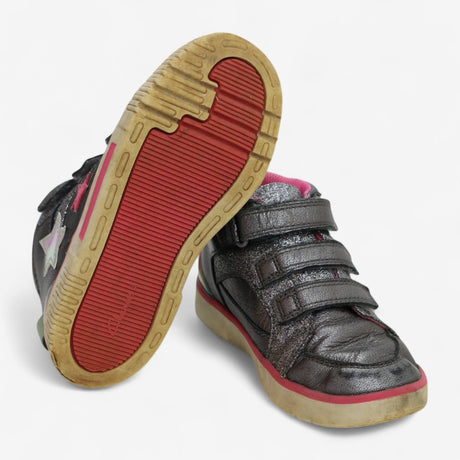 Trainers Grey & Pink Star High Tops