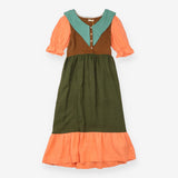 Isle of Shee 100% Linen Colorblock Statement Colla