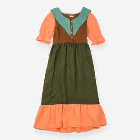 Isle of Shee 100% Linen Colorblock Statement Colla