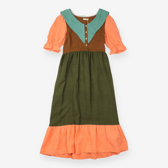Isle of Shee 100% Linen Colorblock Statement Colla