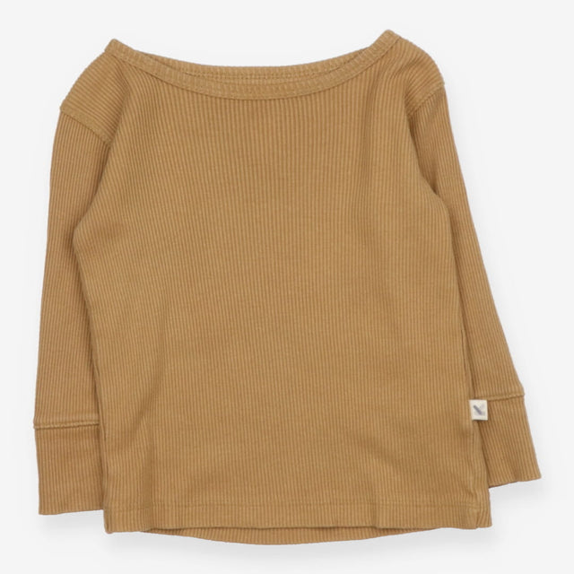 Brown Ribbed Long Sleeve