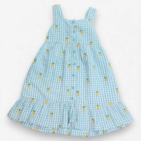 Blue And White Dress With Lemons 