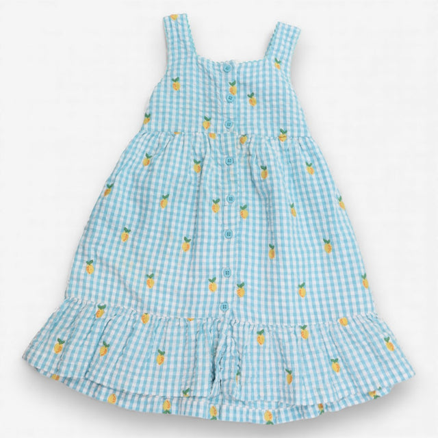 Blue And White Dress With Lemons 