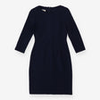 Dress navy ribbed