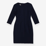 Dress navy ribbed