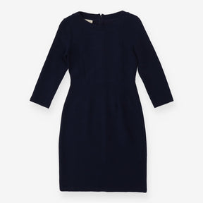Dress navy ribbed