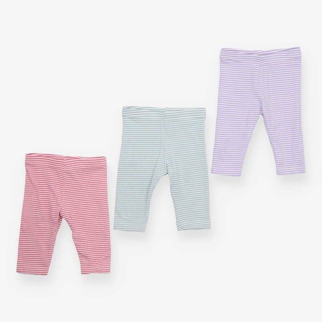 3 Pack Striped Leggings 