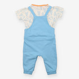 Dungaree & Tee Outfit Blue 'Sea You Later'