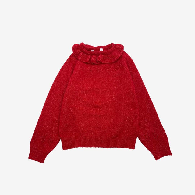 Red Frill neck sweater