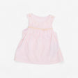 Pink velour dress with bow