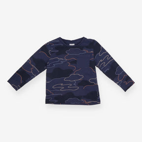T-shirt blue & orange clouds