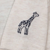 Dungarees Jersey Navy Animal Print with Cream T-sh