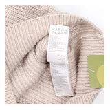 Oatmeal Beige Chunky Rib High Neck Knitted Tank To