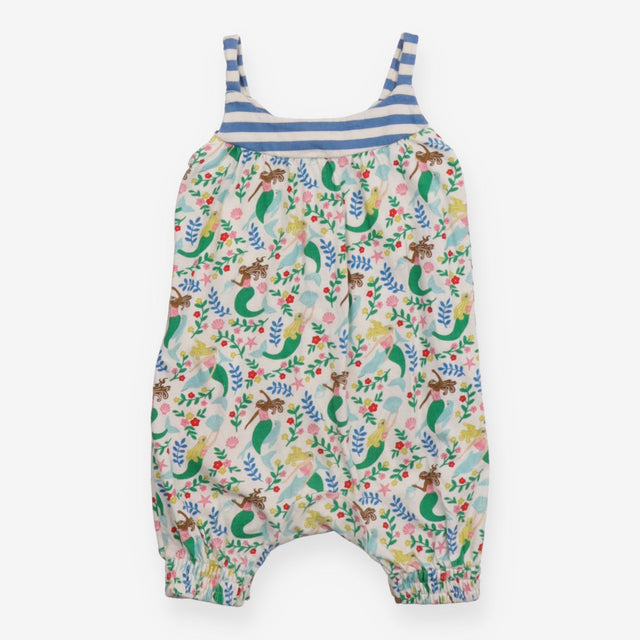 Romper Jersey mermaids stripe pockets straps