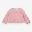 Cardigans pink bunny ditsy reversible velour