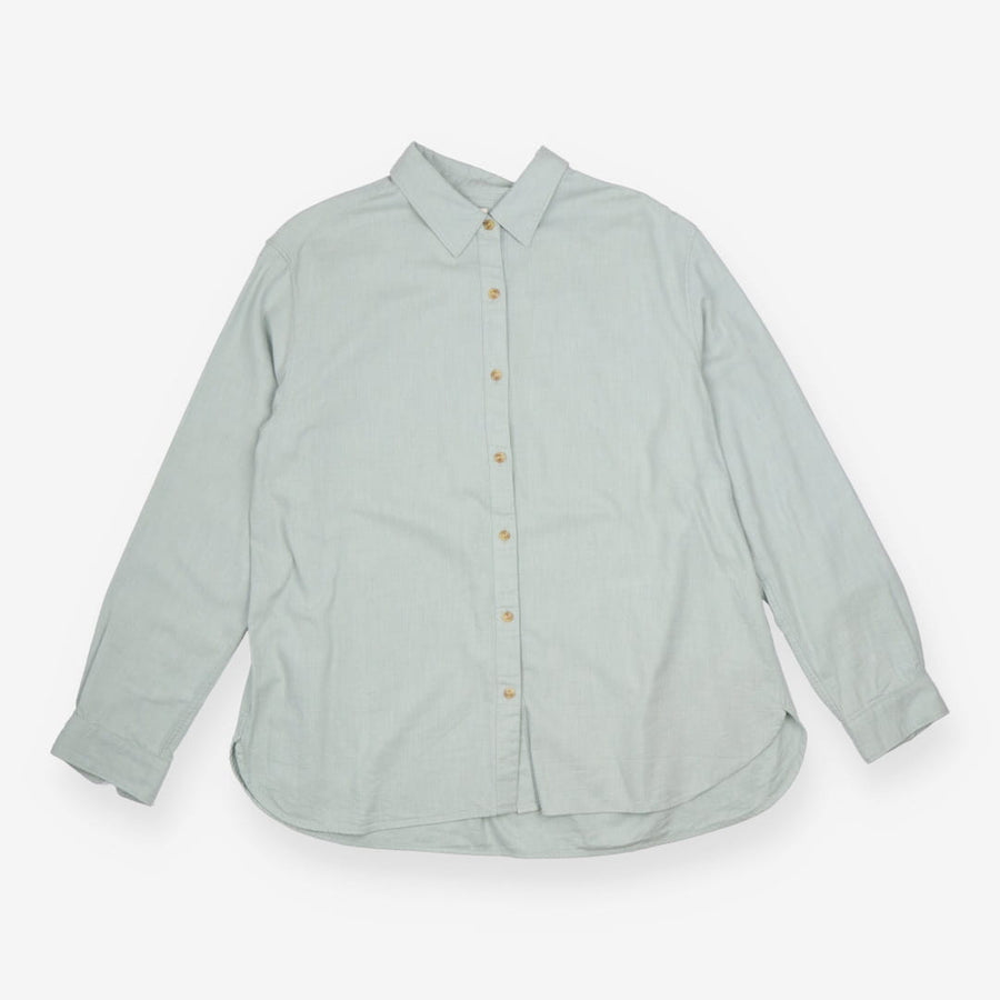 Soft Brushed Long‑Sleeve Shirt – Green
