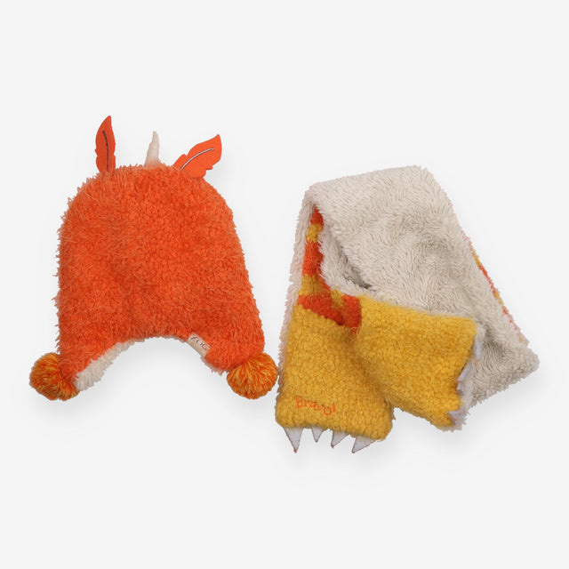 Julia Donaldson Zog hat and scarf orange
