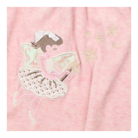 Velour romper pink with fairy