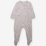 Sleepsuit white ditsy floral  Frill Wrap