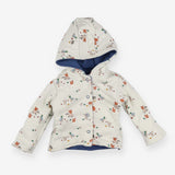 Reversible Jersey jacket with fox and bunny pocket