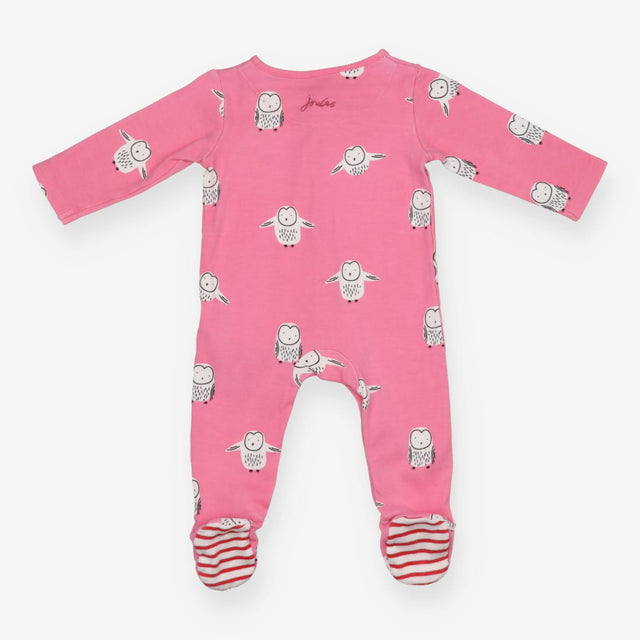 Sleepsuit pink owls
