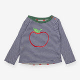 Reversible T-shirt long sleeve grey with apple