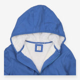 Hoodie Blue Borg Lined Zip