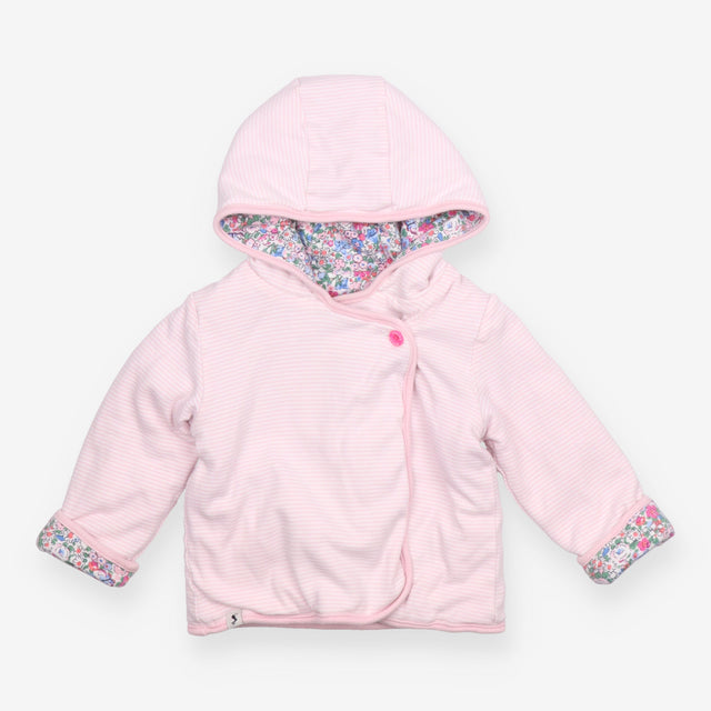 Jacket reversible pink stripe ditsy floral