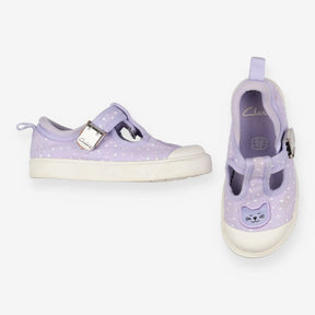 Purple Cat Slip On Shoes 